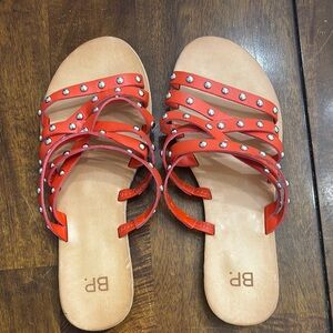 BP Red Studded Sandals